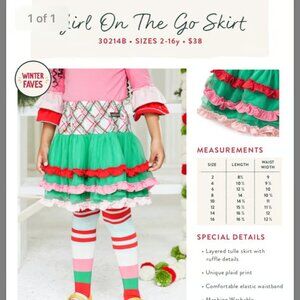 Matilda Jane Skirt size 14 Tulle  "Girl on the Go" Wonderment Collection